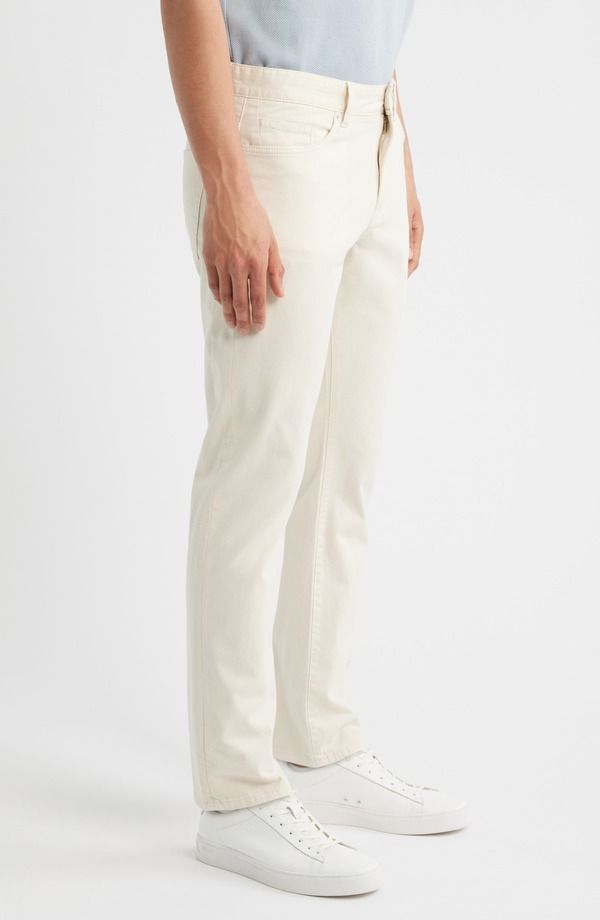 ボス メンズ ボトムス カジュアルパンツ スリムフィット BOSS Delaware Slim Fit Five Pocket Pants Open White ホワイト