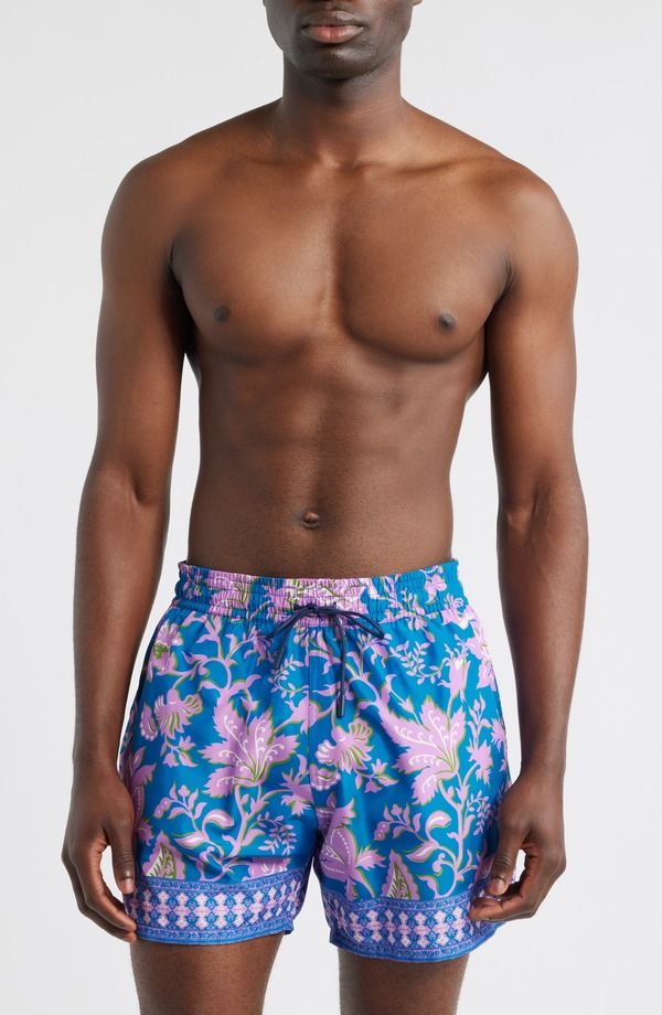 エトロ メンズ 水着 ハーフパンツ・ショーツ フラワー柄 フラワー Etroma Floral Swim Trunkstampa Fdo Blu