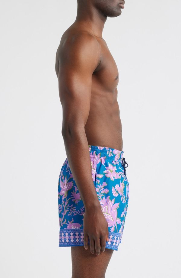 エトロ メンズ 水着 ハーフパンツ・ショーツ フラワー柄 フラワー Etroma Floral Swim Trunkstampa Fdo Blu