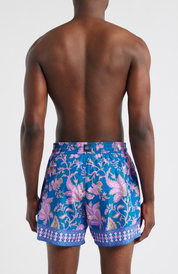 エトロ メンズ 水着 ハーフパンツ・ショーツ フラワー柄 フラワー Etroma Floral Swim Trunkstampa Fdo Blu
