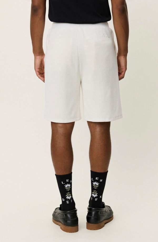 レ ドゥ メンズ ボトムス ハーフパンツ・ショーツ ショートパンツ コットン Les Deux Sully Cotton Towelling Shorts Light Ivory アイボリー