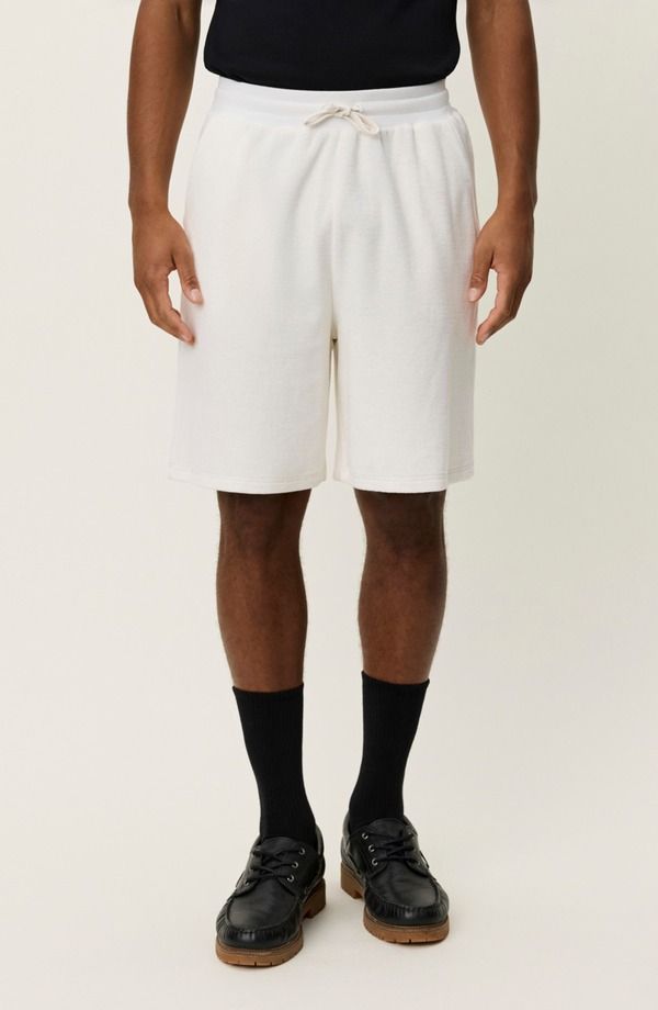 レ ドゥ メンズ ボトムス ハーフパンツ・ショーツ ショートパンツ コットン Les Deux Sully Cotton Towelling Shorts Light Ivory アイボリー