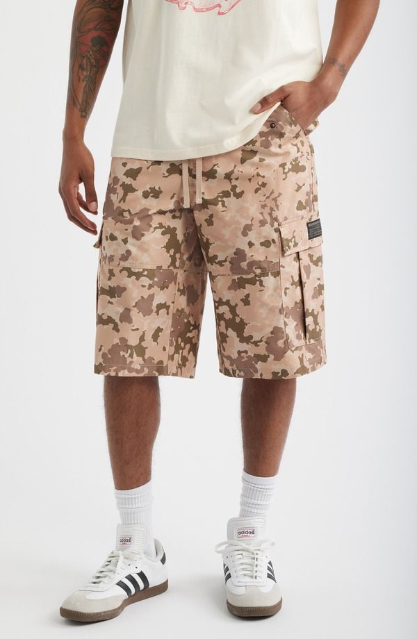 ビリオネアボーイズクラブ メンズ ボトムス カジュアルパンツ プリント ショートパンツ コットン Billionaire Boys Club Drill Camo Print Cotton Blend