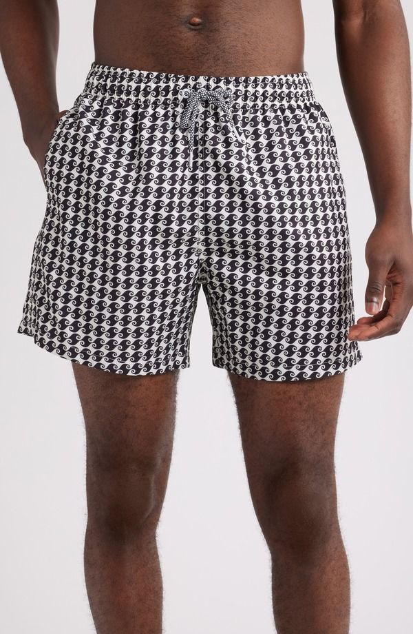 ボーディーズ メンズ 水着 ハーフパンツ・ショーツ プリント Boardies Printed Swim Trunks Black Cream クリーム