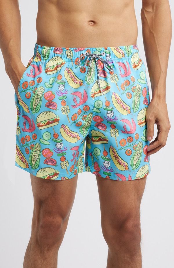 ボーディーズ メンズ 水着 ハーフパンツ・ショーツ Boardies Grill Master Mid Length Swim Trunks Blue ブルー