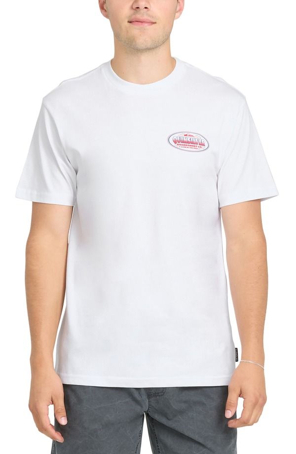 クイックシルバー メンズ トップス Tシャツ グラフィック Quiksilver Firecracker MT0 Graphic TShirt White ホワイト