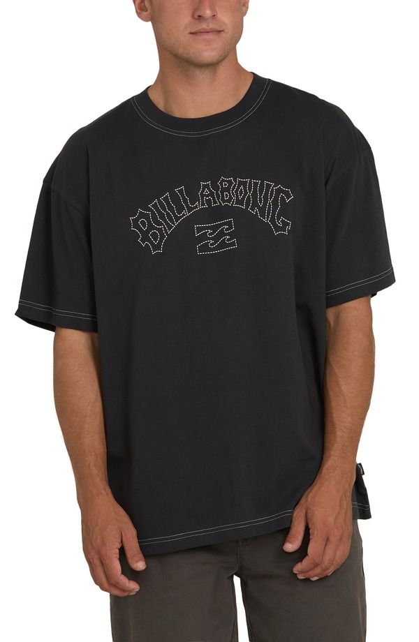 ビラボン メンズ トップス Tシャツ グラフィック Billabong Dash OGraphic TShirt Washed Black ブラック