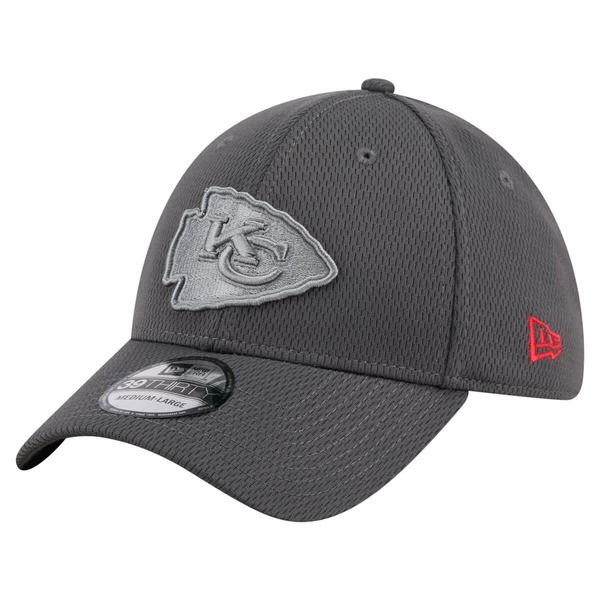 ニューエラ メンズ アクセサリー 帽子 Mens New Era Graphite Kansas City Chiefs Main 39THIRTY Flex Hat Graphite グラファイト