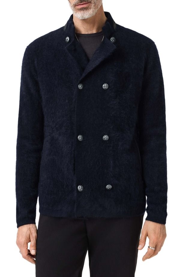 ジョンバルベイトス メンズ アウター パーカー・スウェット ジャケット John Varvatos Andrano Cashmere Jacket Midnight