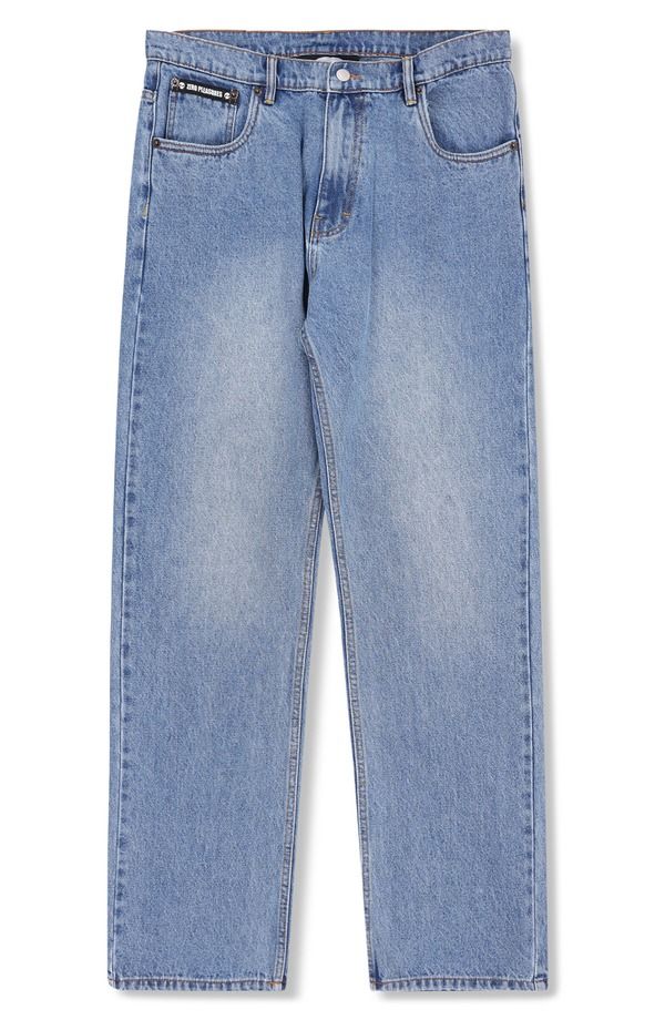 プレジャーズ メンズ ボトムス デニムパンツ ストレート ジーンズ PLEASURES X Zero Skateboards Rotten Straight Leg Jeans Indigo インディ