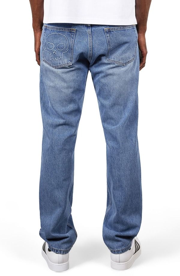 プレジャーズ メンズ ボトムス デニムパンツ ストレート ジーンズ PLEASURES X Zero Skateboards Rotten Straight Leg Jeans Indigo インディ