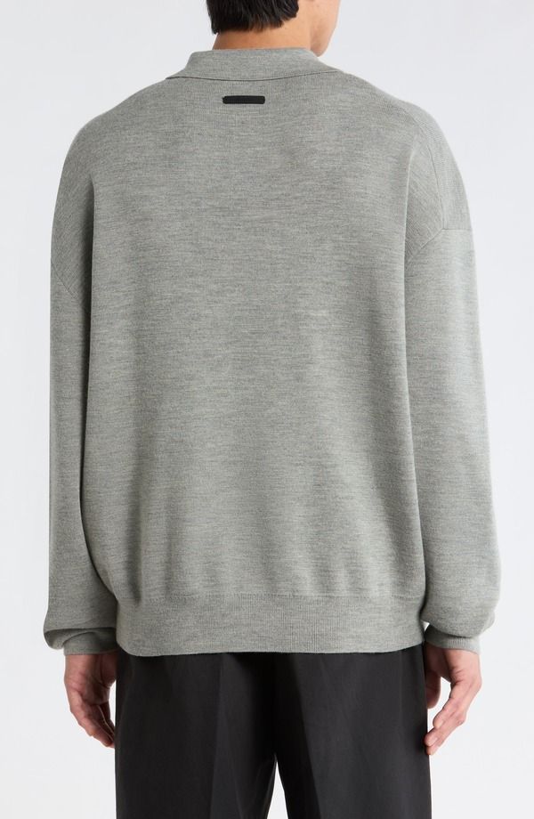 フィアオブゴッド メンズ アウター パーカー・スウェット ポロシャツ ウール セーター Fear of God Essentialsignature 90s Merino Wool Polo Swea