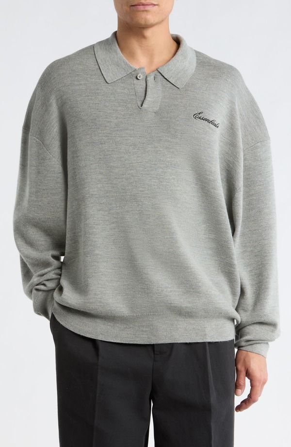 フィアオブゴッド メンズ アウター パーカー・スウェット ポロシャツ ウール セーター Fear of God Essentialsignature 90s Merino Wool Polo Swea
