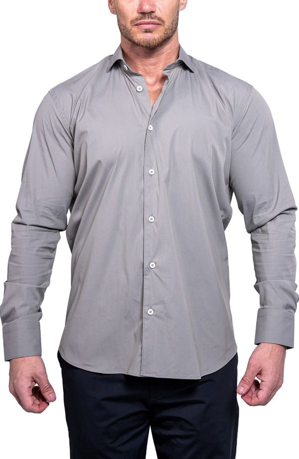 マセオ メンズ トップス シャツ Maceoo Einstein Aristocratluxestretch ButtonUp Shirt Grey グレー
