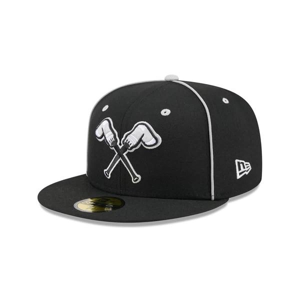 ニューエラ メンズ アクセサリー 帽子 MensNew Era Black Montgomery Biscuits Theme Nights 59FIFTY Fitted Hat Black ブラック