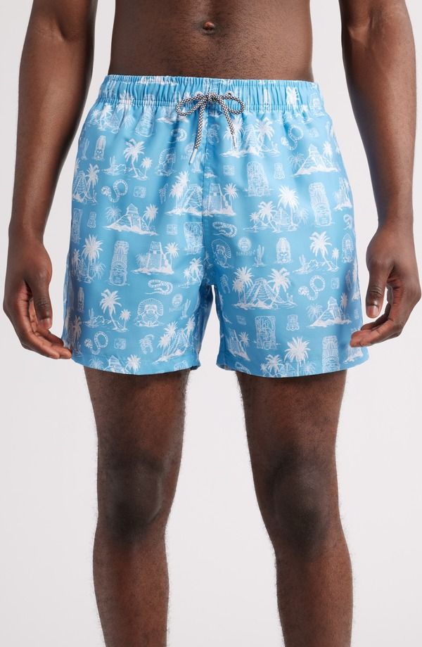 ボーディーズ メンズ 水着 ハーフパンツ・ショーツ プリント Boardies Printed Swim Trunks Blue ブルー
