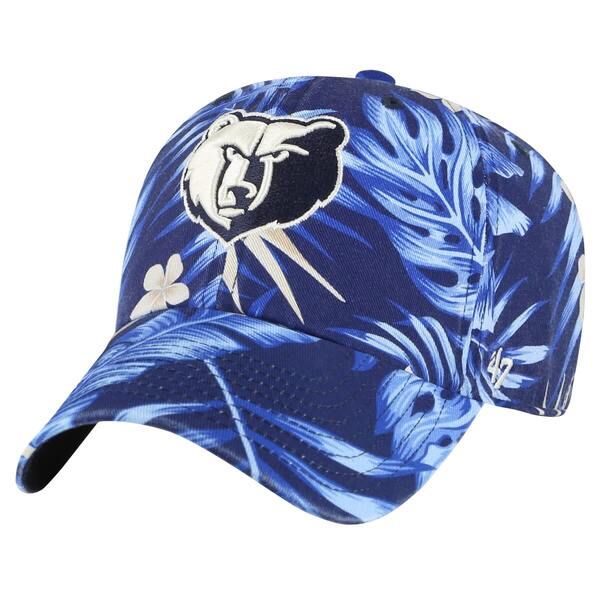 フォーティーセブン メンズ アクセサリー 帽子 フラワー柄 フラワー Mens 47 Navy Memphis Grizzlies Tropicalia Floral Clean Up Adjusta
