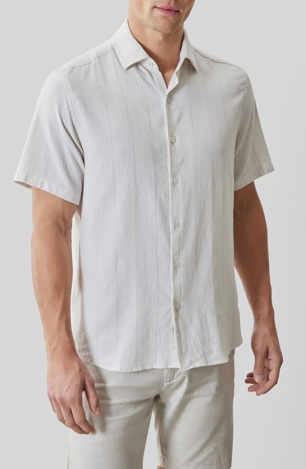 ロバートバラケット メンズ トップス シャツ Robert Barakett Satoru Short Sleeve ButtonUp Shirt String