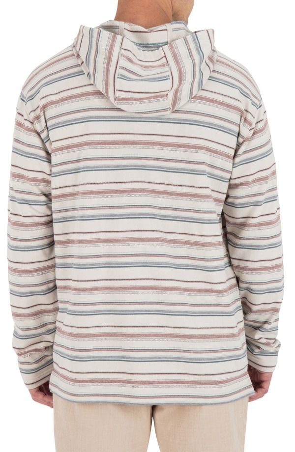 ハーレー メンズ アウター パーカー・スウェット Hurley OG Stripe Hooded Poncho Bone ストライプ ハーレー メンズ アウター パーカー・スウェット Hurley OG Stripe Hooded Poncho Bone ストライプ