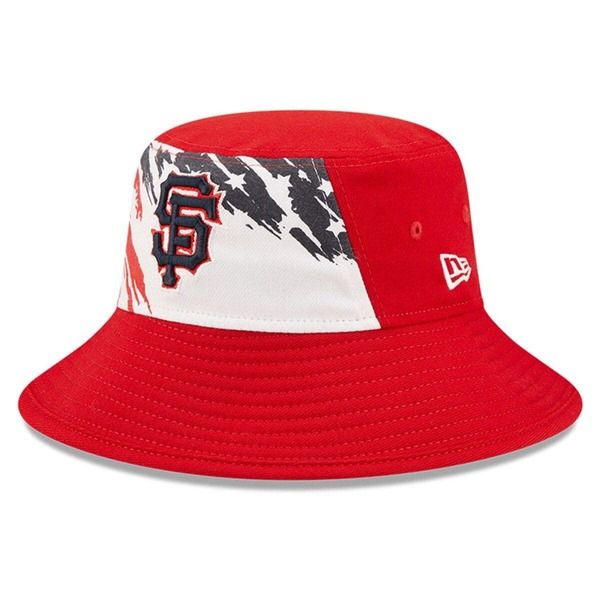 ニューエラ メンズ アクセサリー 帽子 Mens New Era Red San Francisco Giants 2022 4th of July Bucket Hat Red レッド