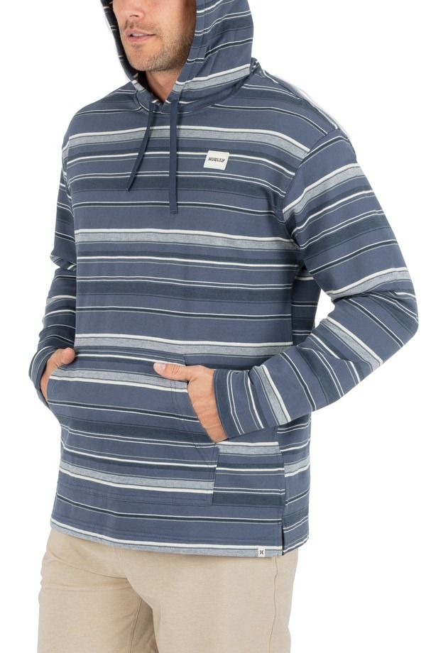 ハーレー メンズ アウター パーカー・スウェット Hurley OG Stripe Hooded Poncho Monsoon ストライプ