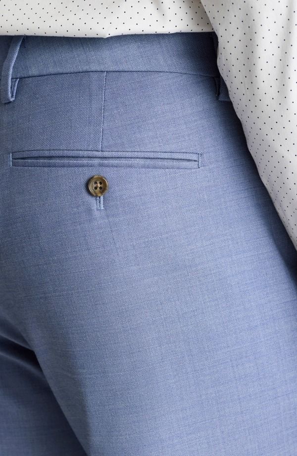 ボノボス メンズ ボトムス カジュアルパンツ ウール Bonobos Jetsetter Flat Front Stretch Wool Suit Pants 1 Blue Sharkskin ブルー