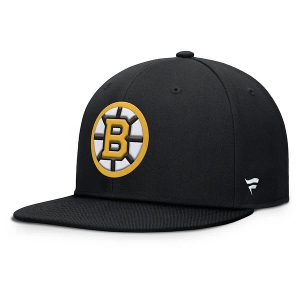 ファナティクス メンズ アクセサリー 帽子 ロゴ Mens Fanatics Black Boston Bruins Primary Logo Snapback Hat Black ブラック