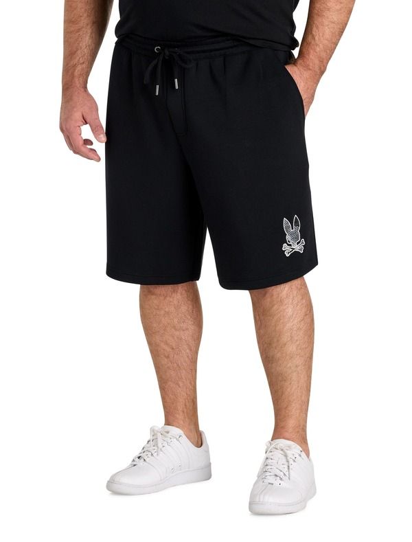 サイコバニー メンズ ボトムス ハーフパンツ・ショーツ トール ショートパンツ Psycho Bunny Big Tall Olivier Pixel Bunny Shorts Black ブラック