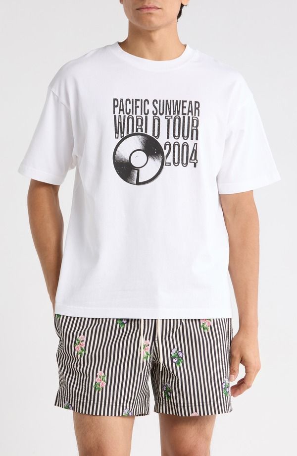 パクサン メンズ トップス Tシャツ グラフィック PacSun World Tour Graphic TShirt White ホワイト