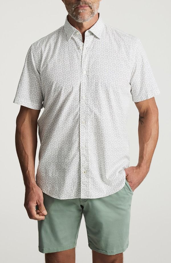 ３４ヘリテージ メンズ トップス シャツ フラワー柄 フラワー 34 Heritageo Floral Short Sleeve Stretch Luxe Twill ButtonUp Shirt V