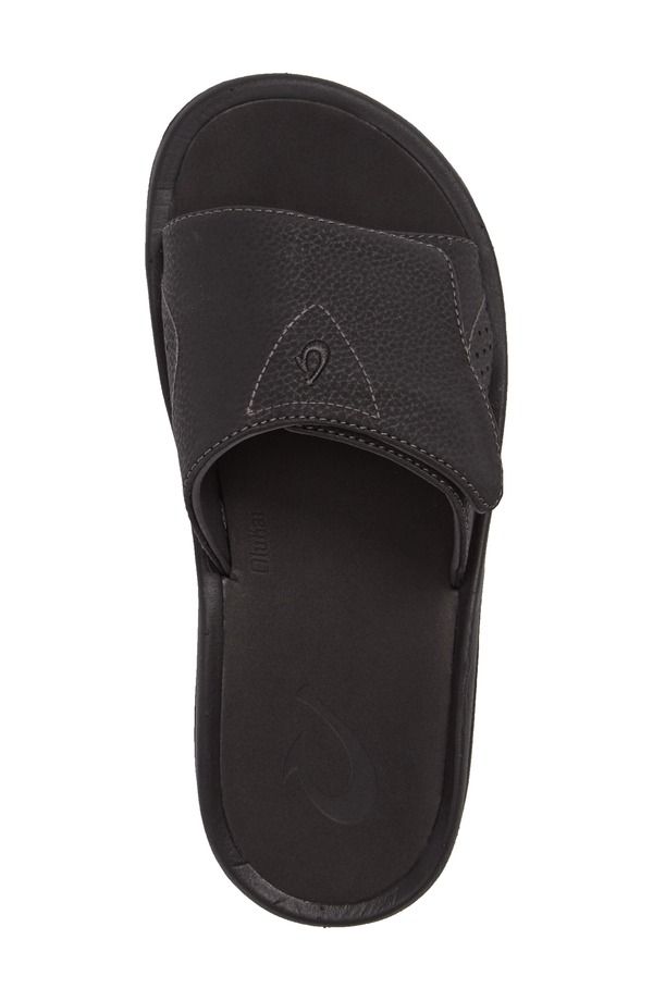 オルカイ メンズ シューズ サンダル OluKai Nalu Slide Sandal Black Black ブラック