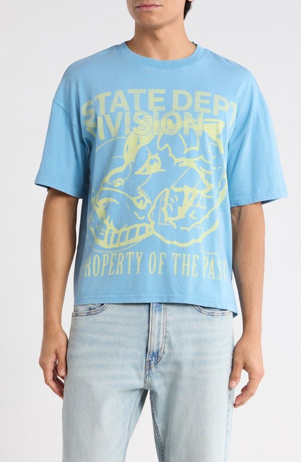 パクサン メンズ トップス Tシャツ コットン グラフィック PacSun State Dept Cotton Graphic TShirt Blue ブルー