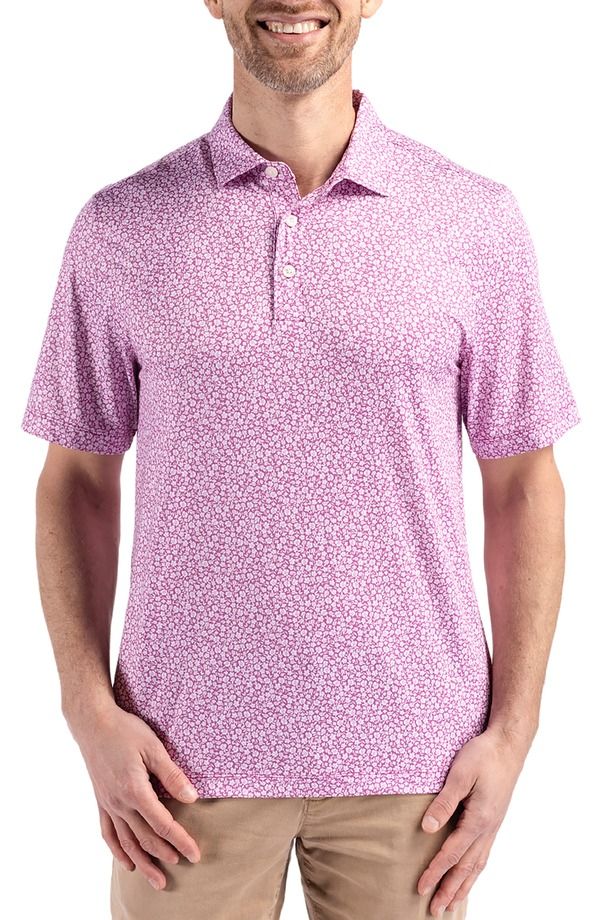 カッターアンドバック メンズ トップス ポロシャツ プリント Cutter Buck Pike Flora Print Polo Gelato
