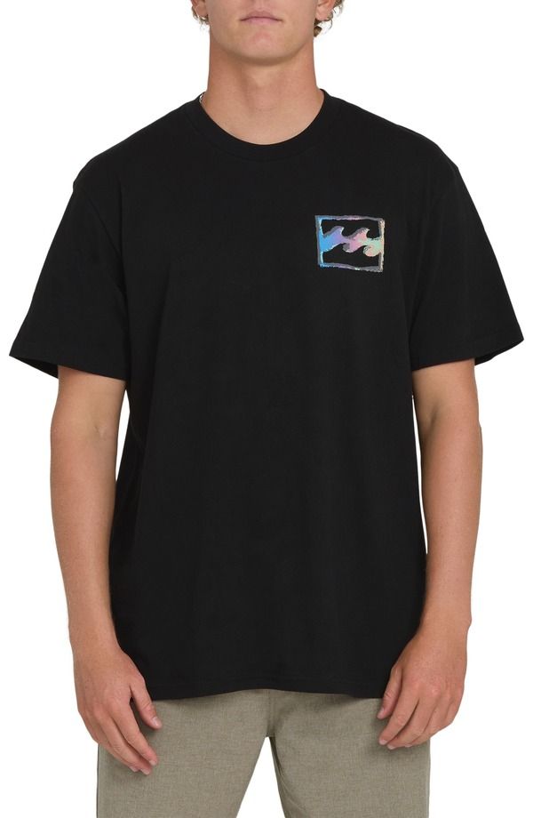 ビラボン メンズ トップス Tシャツ グラフィック Billabong Crayon Wave Premium Graphic TShirt Black ブラック
