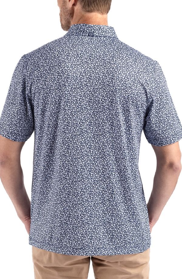カッターアンドバック メンズ トップス ポロシャツ プリント Cutter Buck Pike Flora Print Polo Navy Blue ネイビー