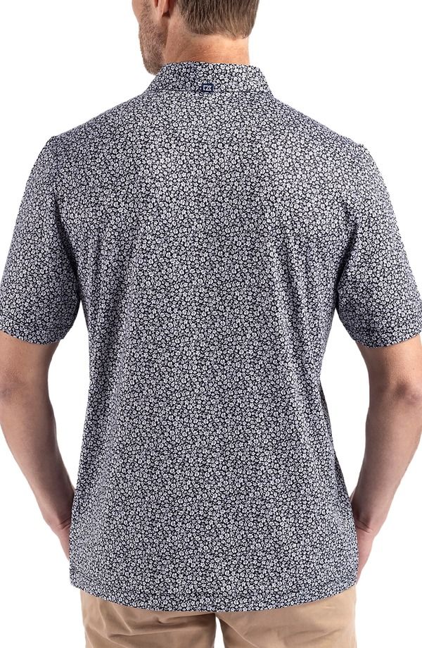 カッターアンドバック メンズ トップス ポロシャツ プリント Cutter Buck Pike Flora Print Polo Black ブラック