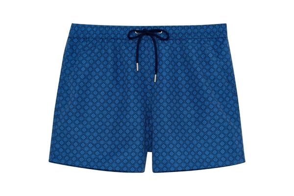 ホム メンズ 水着 ハーフパンツ・ショーツ HOM Hendaye Beach Boxer Blue Print ブルー