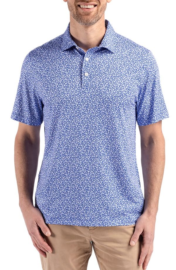 カッターアンドバック メンズ トップス ポロシャツ プリント Cutter Buck Pike Flora Print Polo Chelan