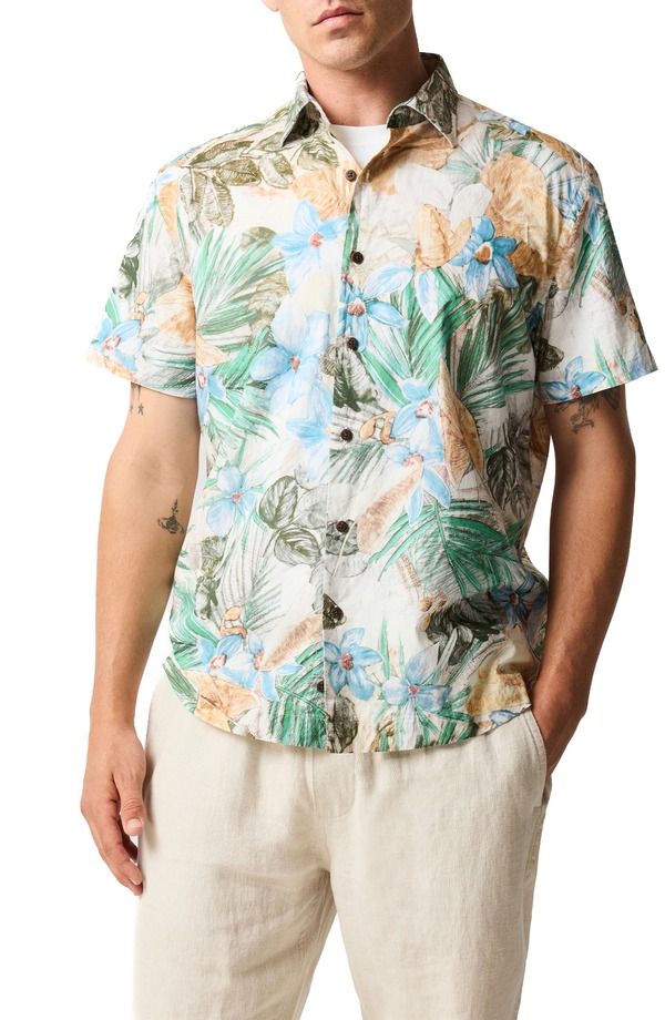 ロッドアンドグン メンズ トップス シャツ Rodd Gunn Otokia Tropical Short Sleeve ButtonUp Shirt Botanical