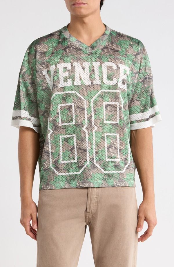 パクサン メンズ トップス シャツ フラワー柄 メッシュ ジャージー フラワー PacSun Venice Floral Mesh Jersey Woodland Camo