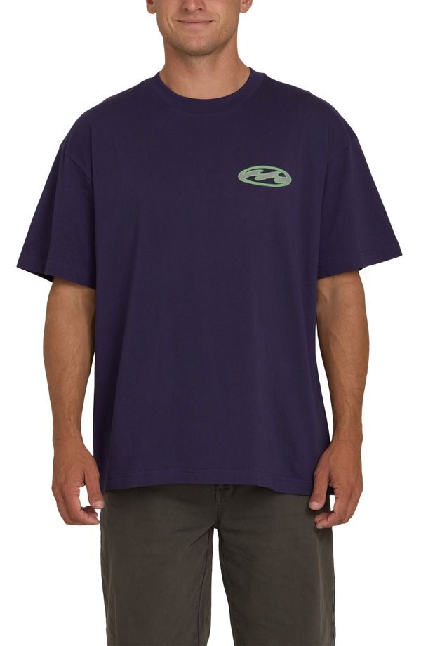 ビラボン メンズ トップス Tシャツ グラフィック Billabong Badog Tonedawg OGraphic TShirt Purple Velvet パープル