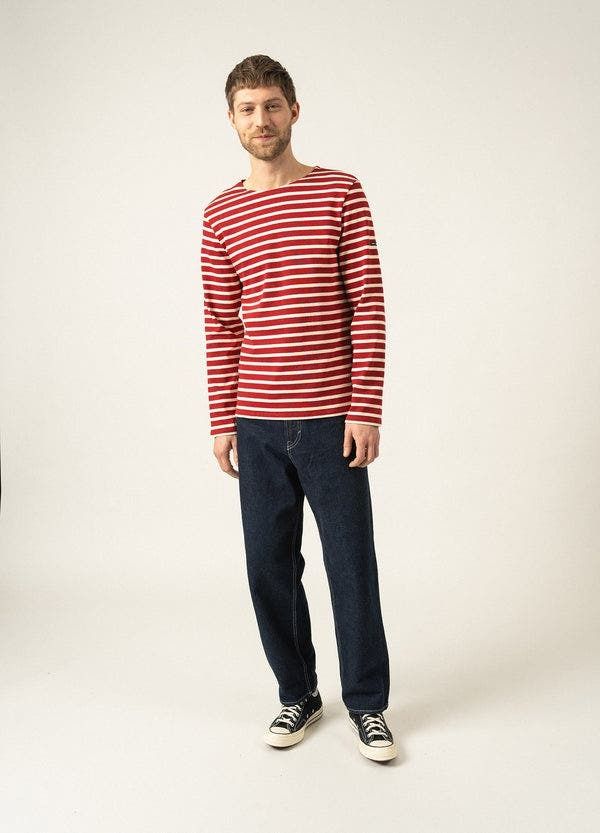 セイントジェームス レディース トップス シャツ Saint James MERIDIEN MODERNE Original Heavyweight Breton Shirt MaroonEcru エ セイントジェームス レディース トップス シャツ Saint James MERIDIEN MODERNE Original Heavyweight Breton Shirt MaroonEcru エ