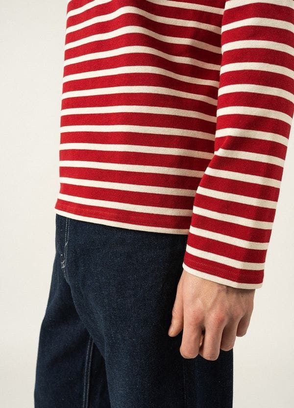 セイントジェームス レディース トップス シャツ Saint James MERIDIEN MODERNE Original Heavyweight Breton Shirt MaroonEcru エ セイントジェームス レディース トップス シャツ Saint James MERIDIEN MODERNE Original Heavyweight Breton Shirt MaroonEcru エ