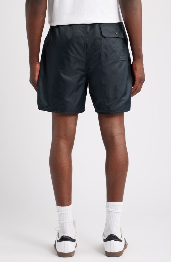 エルウッド メンズ ボトムス ハーフパンツ・ショーツ ナイロン ショートパンツ 刺繍 ロゴ Elwood Olympic Embroidered Logo Nylon Shorts Coal