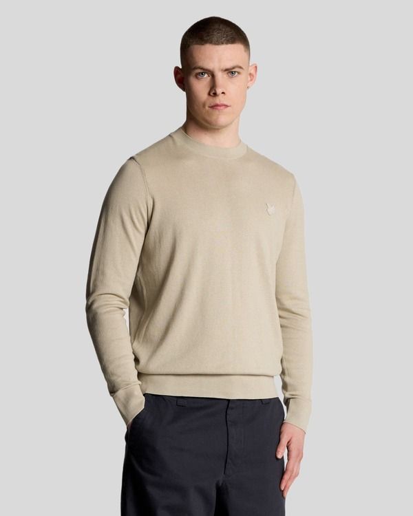 ライルアンドスコット メンズ アウター パーカー・スウェット クルーネック セーター Lyle Scottonal Superfine Crew Neck Sweater Willow Grey グレ