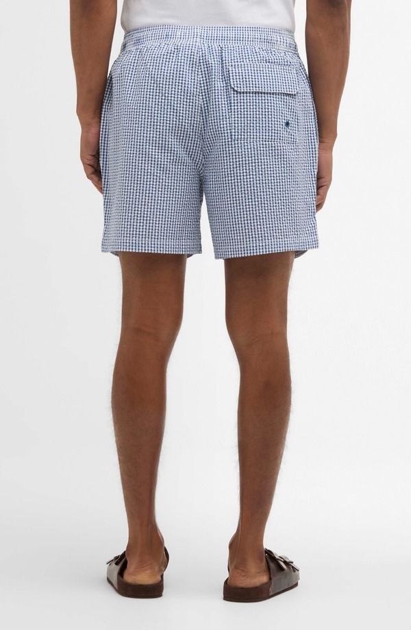 バブアー メンズ 水着 ハーフパンツ・ショーツ ギンガムチェック ギンガム Barbour Gingham Seersucker Swim Trunksailboat Blue ブルー