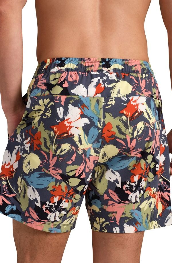ローヌ メンズ 水着 ハーフパンツ・ショーツ Rhone 55Inch Waterepellent Swim Trunks Navy Dusty Sage Floral ネイビー