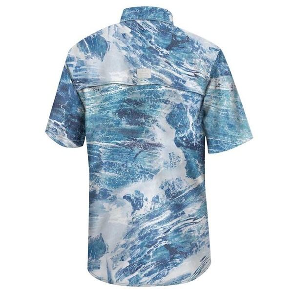 コロシアム メンズ トップス シャツ Mens Colosseum Blue Michigan Wolverines Realtree Aspect Charter FullButton Fishin