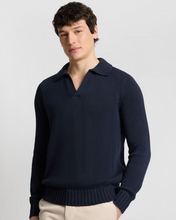オニア メンズ トップス ポロシャツ コットン Onia Ultra Soft Cotton Johnny Polo Midnight