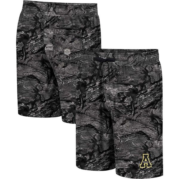 コロシアム メンズ 水着 ハーフパンツ・ショーツ ショートパンツ Mens Colosseum Charcoal Appalachian State Mountaineers Realtree Asp